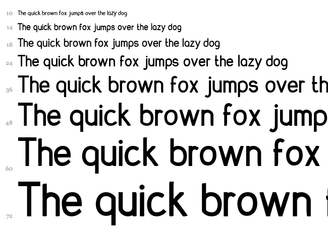 Lumnia font waterfall